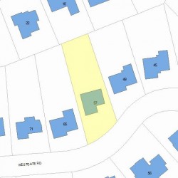 57 Westgate Rd, Newton, MA 02459 plot plan