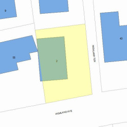 2 Highland Ter, Newton, MA 02460 plot plan