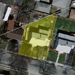 146 Washington Ave, Newton, MA 02465 aerial view