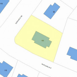 105 Fair Oaks Ave, Newton, MA 02460 plot plan