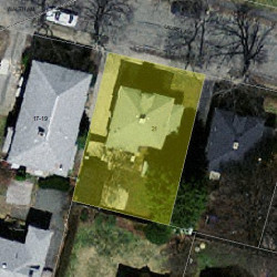 21 Laurel Ave, Newton, MA 02465 aerial view
