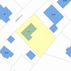 42 Ashmont Ave, Newton, MA 02458 plot plan