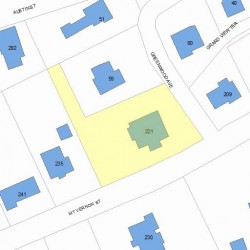 221 Mount Vernon St, Newton, MA 02465 plot plan