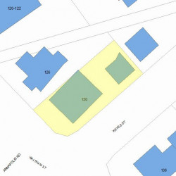 130 Waltham St, Newton, MA 02465 plot plan