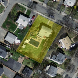 100 Cleveland St, Newton, MA 02465 aerial view