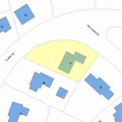 56 Alban Rd, Newton, MA 02468 plot plan
