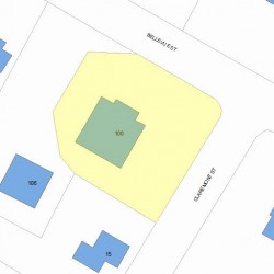 100 Bellevue St, Newton, MA 02458 plot plan