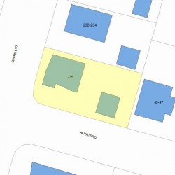 236 Cherry St, Newton, MA 02465 plot plan