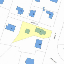 4 Howley Ave, Newton, MA 02459 plot plan