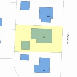 100 Greenlawn Ave, Newton, MA 02459 plot plan