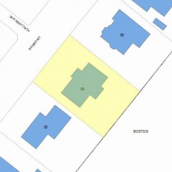 93 Spiers Rd, Newton, MA 02459 plot plan