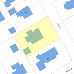 23 Prince St, Newton, MA 02465 plot plan