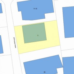 9 Highland Park, Newton, MA 02460 plot plan