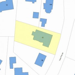 43 Carlton Rd, Newton, MA 02468 plot plan