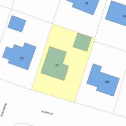 261 Homer St, Newton, MA 02459 plot plan