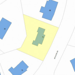 70 Boulder Rd, Newton, MA 02459 plot plan