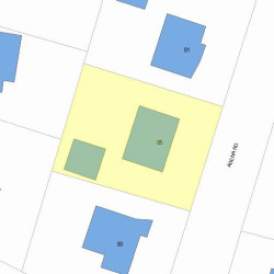 85 Adena Rd, Newton, MA 02465 plot plan