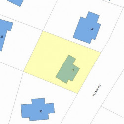 12 Village Rd, Newton, MA 02460 plot plan