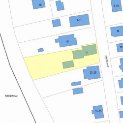 17 Keefe Ave, Newton, MA 02464 plot plan