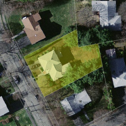 128 Olde Field Rd, Newton, MA 02459 aerial view