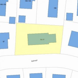 75 Elgin St, Newton, MA 02459 plot plan