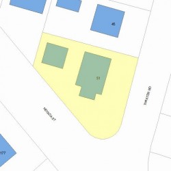 51 Thaxter Rd, Newton, MA 02460 plot plan