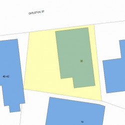 38 Carleton St, Newton, MA 02458 plot plan