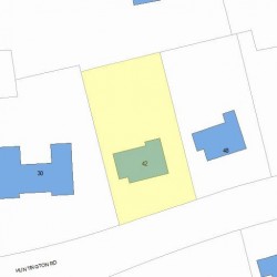 42 Huntington Rd, Newton, MA 02458 plot plan