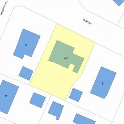 222 Ward St, Newton, MA 02459 plot plan