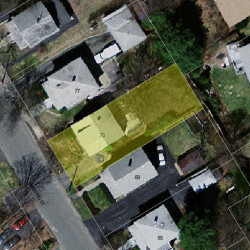 73 Harding St, Newton, MA 02465 aerial view