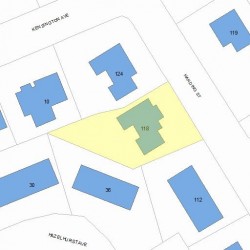 118 Harding St, Newton, MA 02465 plot plan