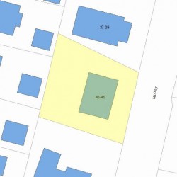 43 Milo St, Newton, MA 02465 plot plan