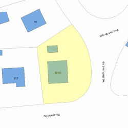 61 Westbourne Rd, Newton, MA 02459 plot plan