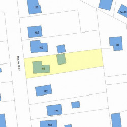 166 Melrose St, Newton, MA 02466 plot plan