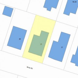 21 Dana Rd, Newton, MA 02465 plot plan