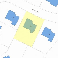 28 Levbert Rd, Newton, MA 02459 plot plan