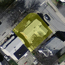 34 Clinton St, Newton, MA 02458 aerial view