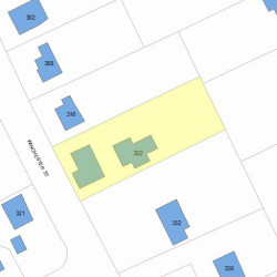 322 Winchester St, Newton, MA 02461 plot plan