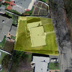 43 Albemarle Rd, Newton, MA 02460 aerial view