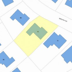 65 Deborah Rd, Newton, MA 02459 plot plan