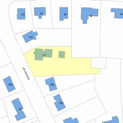 184 Upland Ave, Newton, MA 02461 plot plan