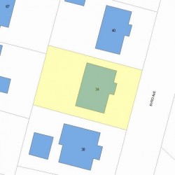 34 Byrd Ave, Newton, MA 02465 plot plan