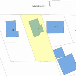 38 Auburndale Ave, Newton, MA 02465 plot plan