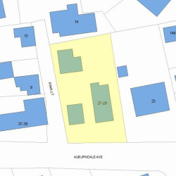 27 Auburndale Ave, Newton, MA 02465 plot plan
