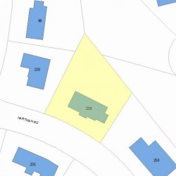 238 Hartman Rd, Newton, MA 02459 plot plan