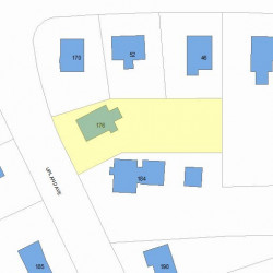 176 Upland Ave, Newton, MA 02461 plot plan