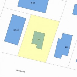 303 Tremont St, Newton, MA 02458 plot plan