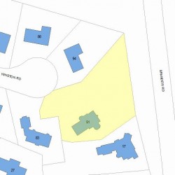 91 Winston Rd, Newton, MA 02459 plot plan