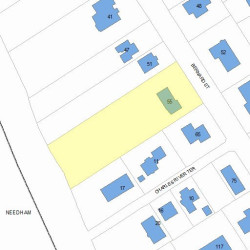 55 Bernard St, Newton, MA 02461 plot plan