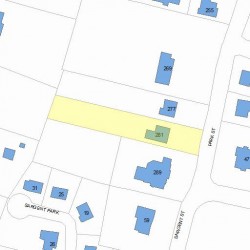 281 Park St, Newton, MA 02458 plot plan